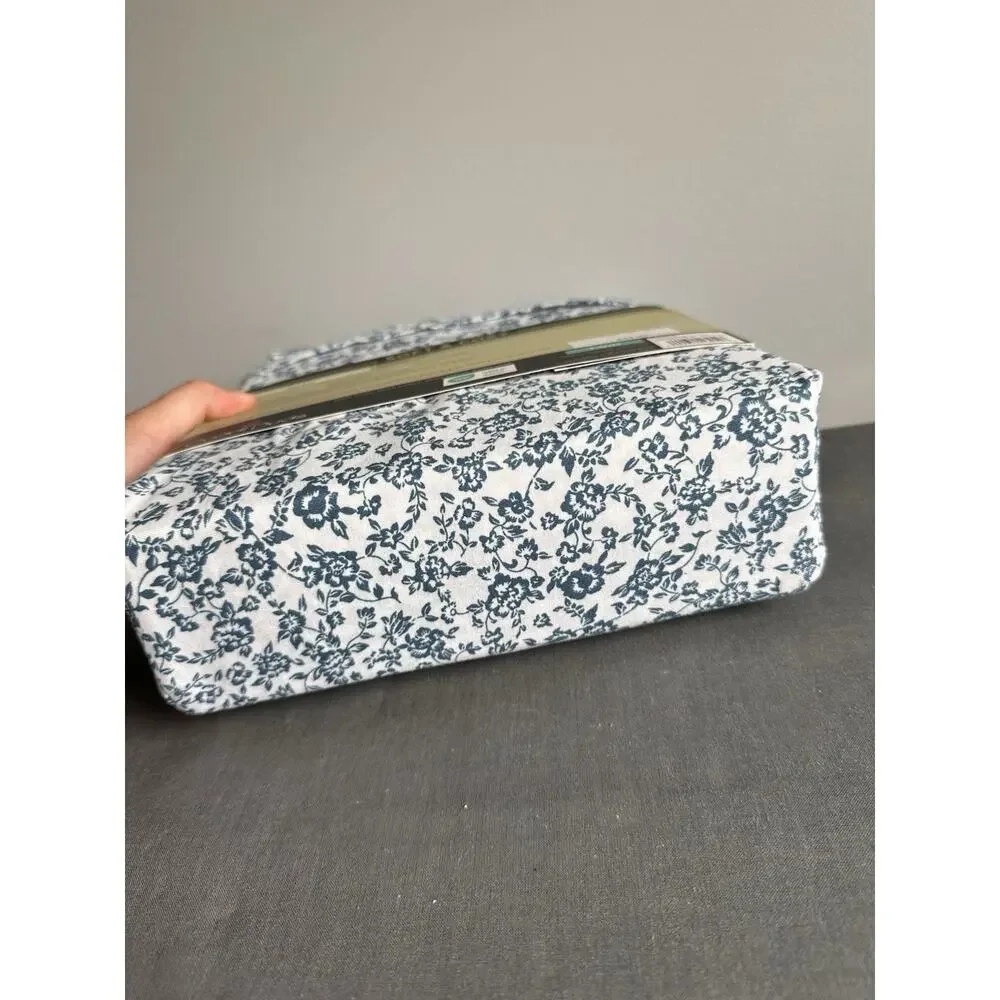 Cuddl Duds Microfiber Sheet Set 3 Piece Twin Size 16” Deep Pocket Blue Floral